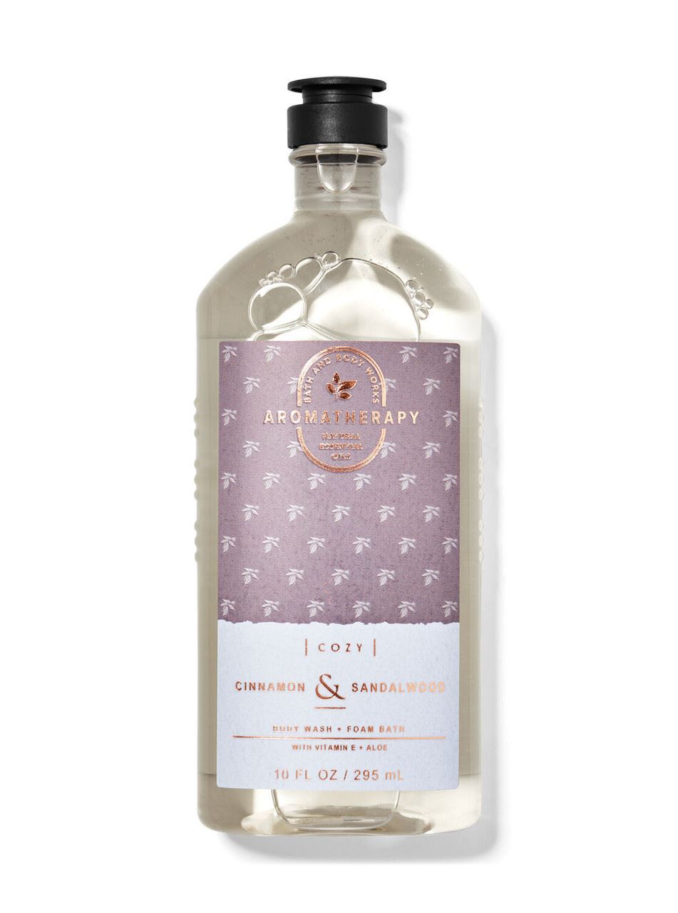 Гель для душу Bath and body works Aromatherapy - Cozy, cinnamon and sandalwood (295ml)