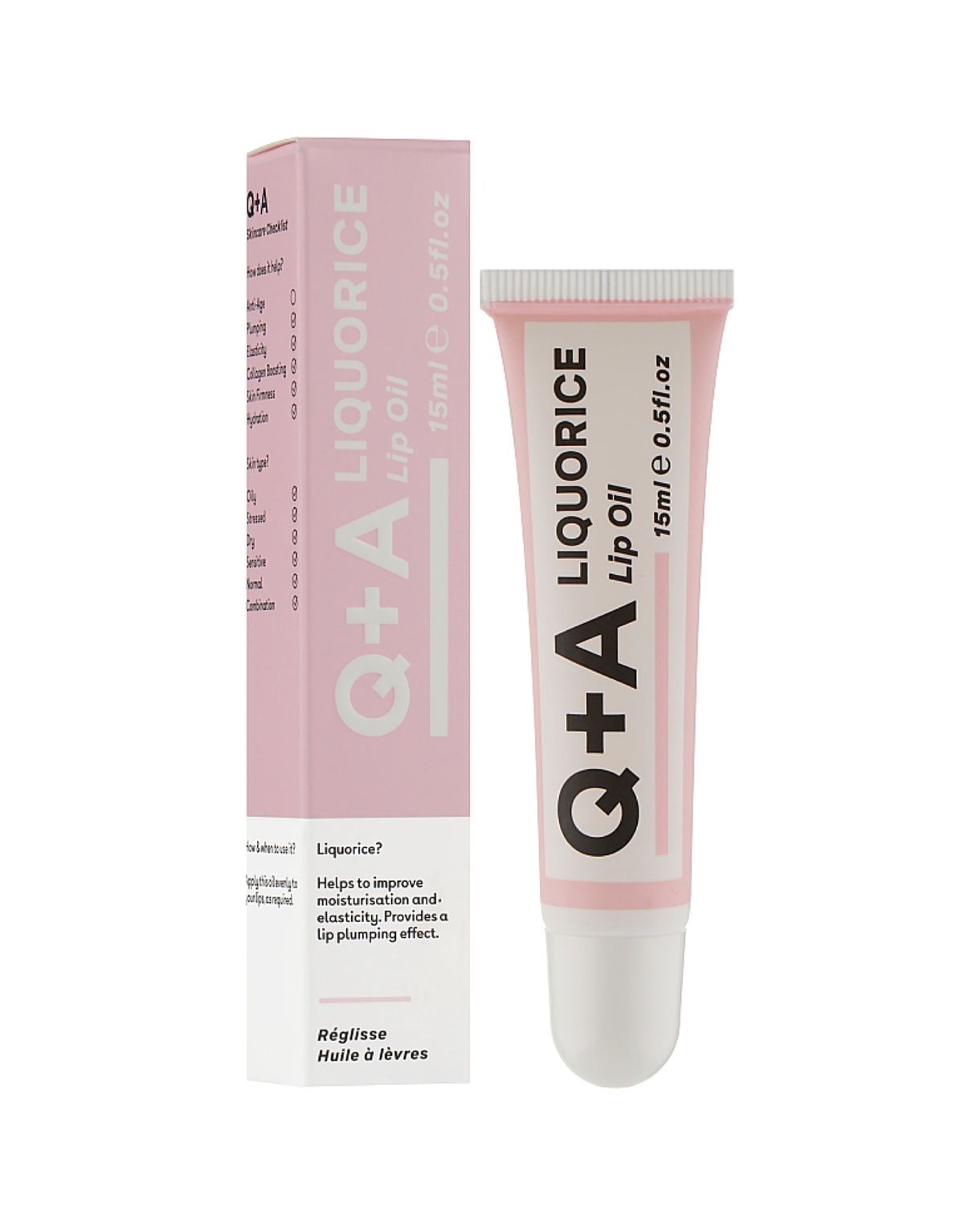 Олія для губ з лакрицею Q+A Liquorice Lip Oil (15ml)