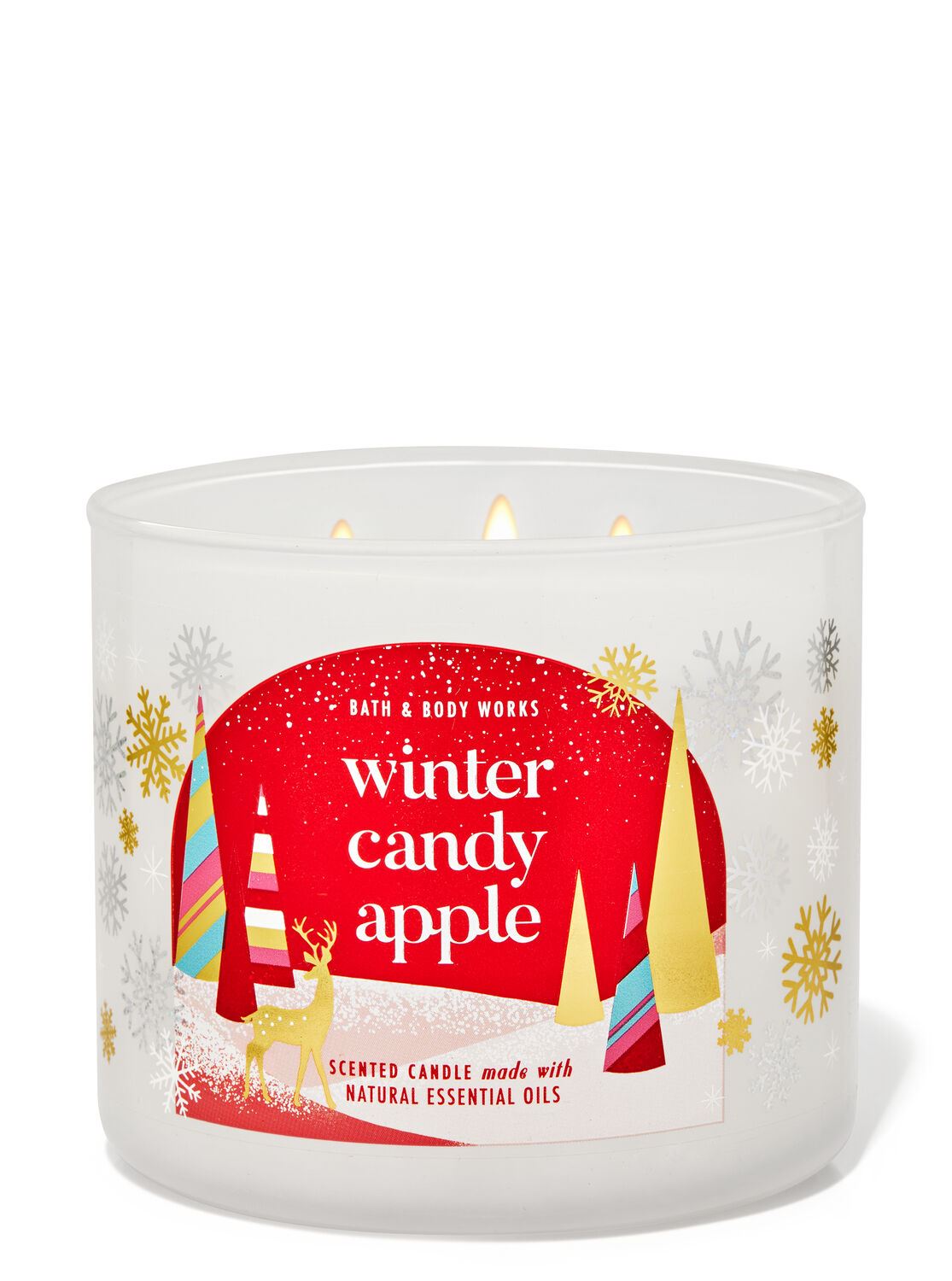 3-x гнітова свічка Bath & Body Works - Winter candy apple