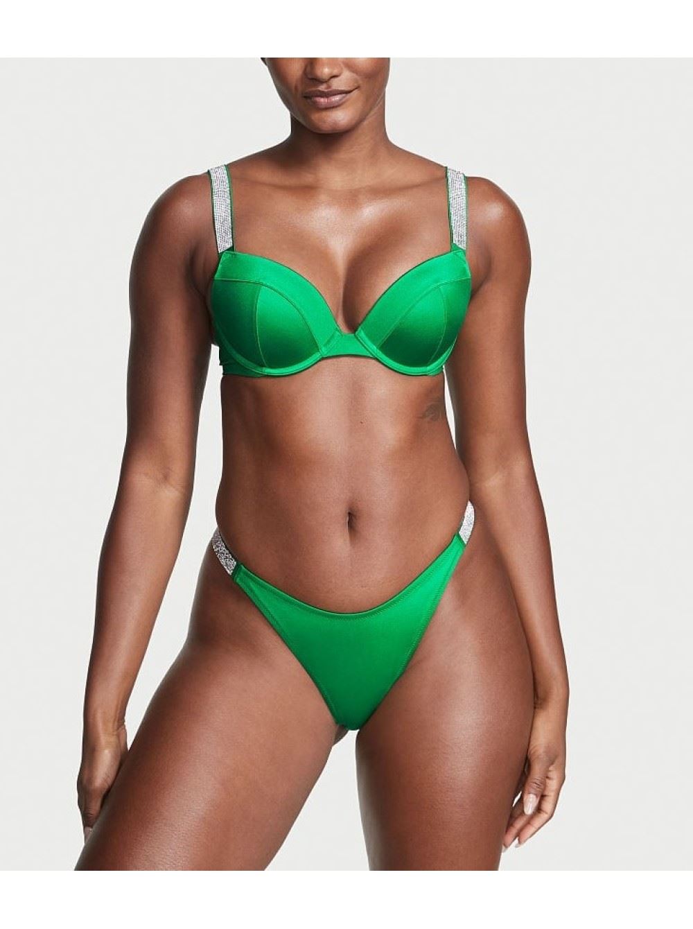 КУПАЛЬНИК SHINE STRAP SEXY TEE PUSH-UP BIKINI VERDANT GREEN