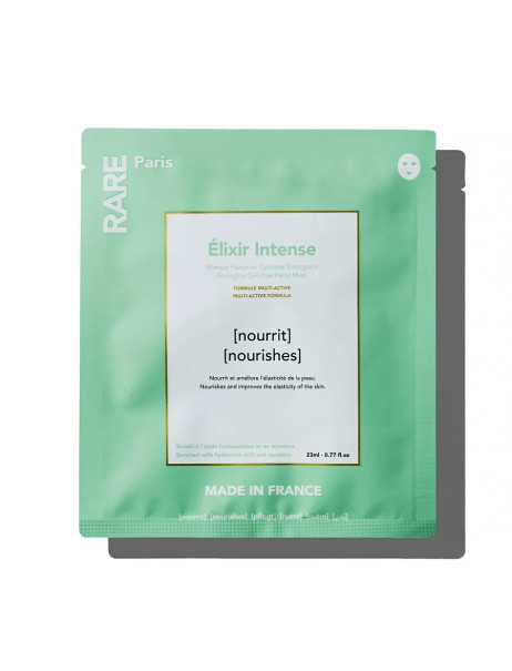RARE PARIS Поживна тканинна маска з гіалуроновою кислотою та скваланом Elixir Intense Nourishing Face Mask 1 шт*23 мл