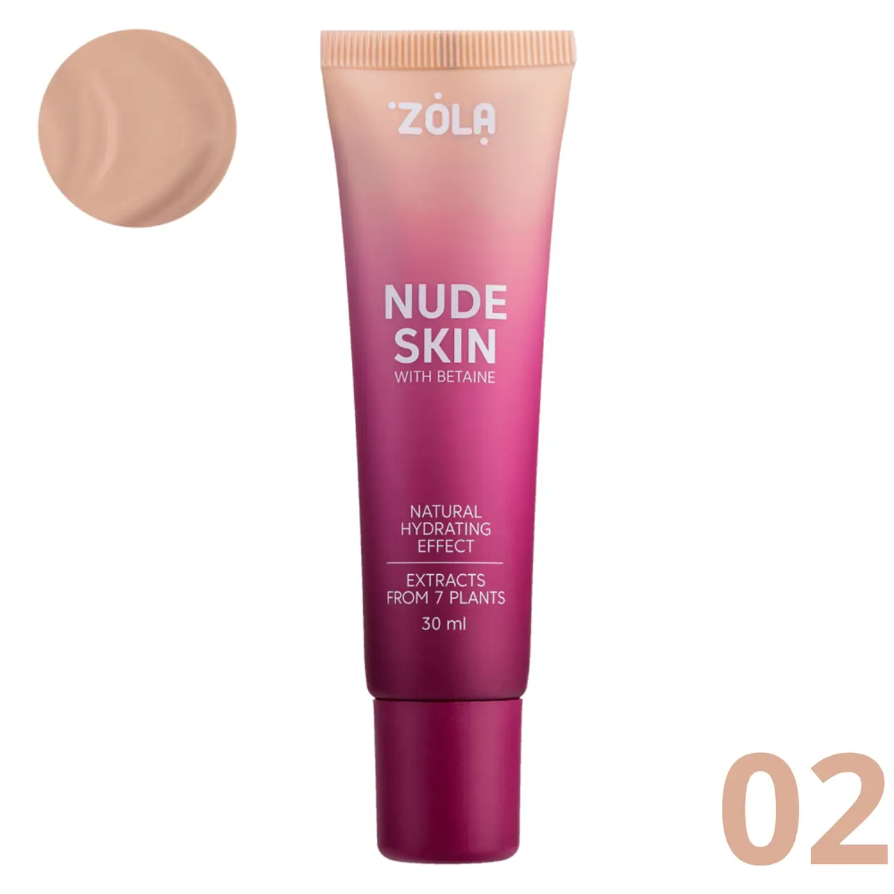 ZOLA основа тональна NUDE SKIN 02 MEDIUM