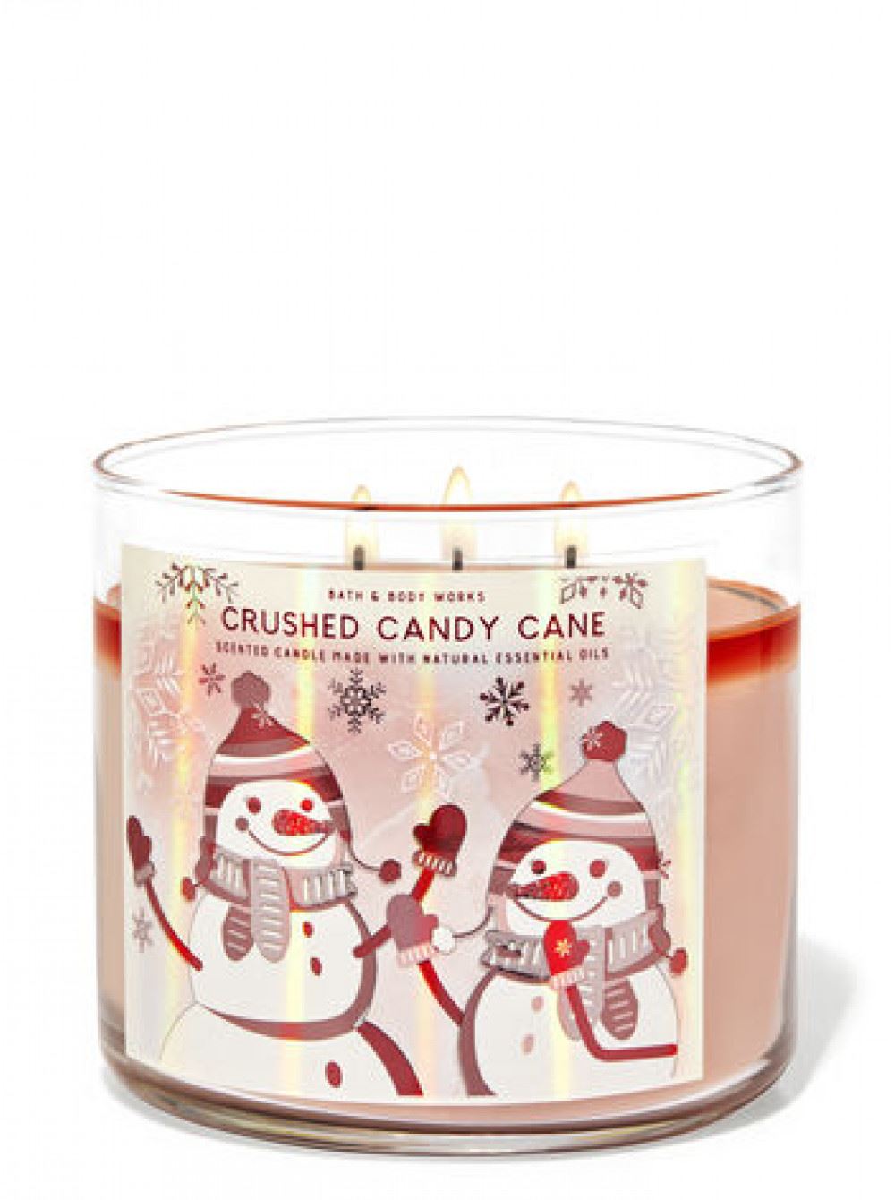 3-x гнітова свічка Bath and Body Works - Crushed candy cane 411g