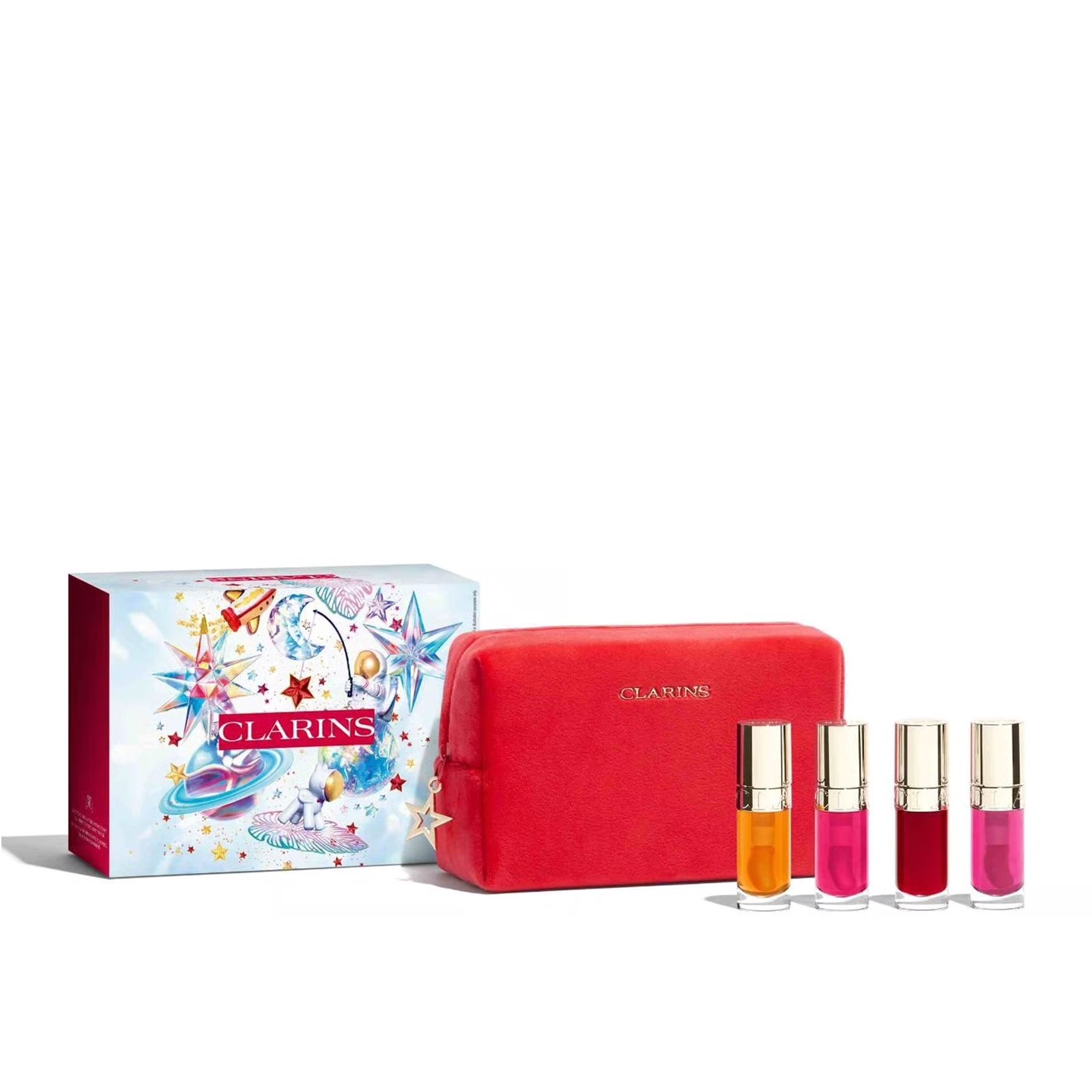 Clarins Radiant lips collection Подарунковий набір (4 олійки+косметичка)