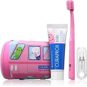 Curaprox kids set дорожній набір рожевий