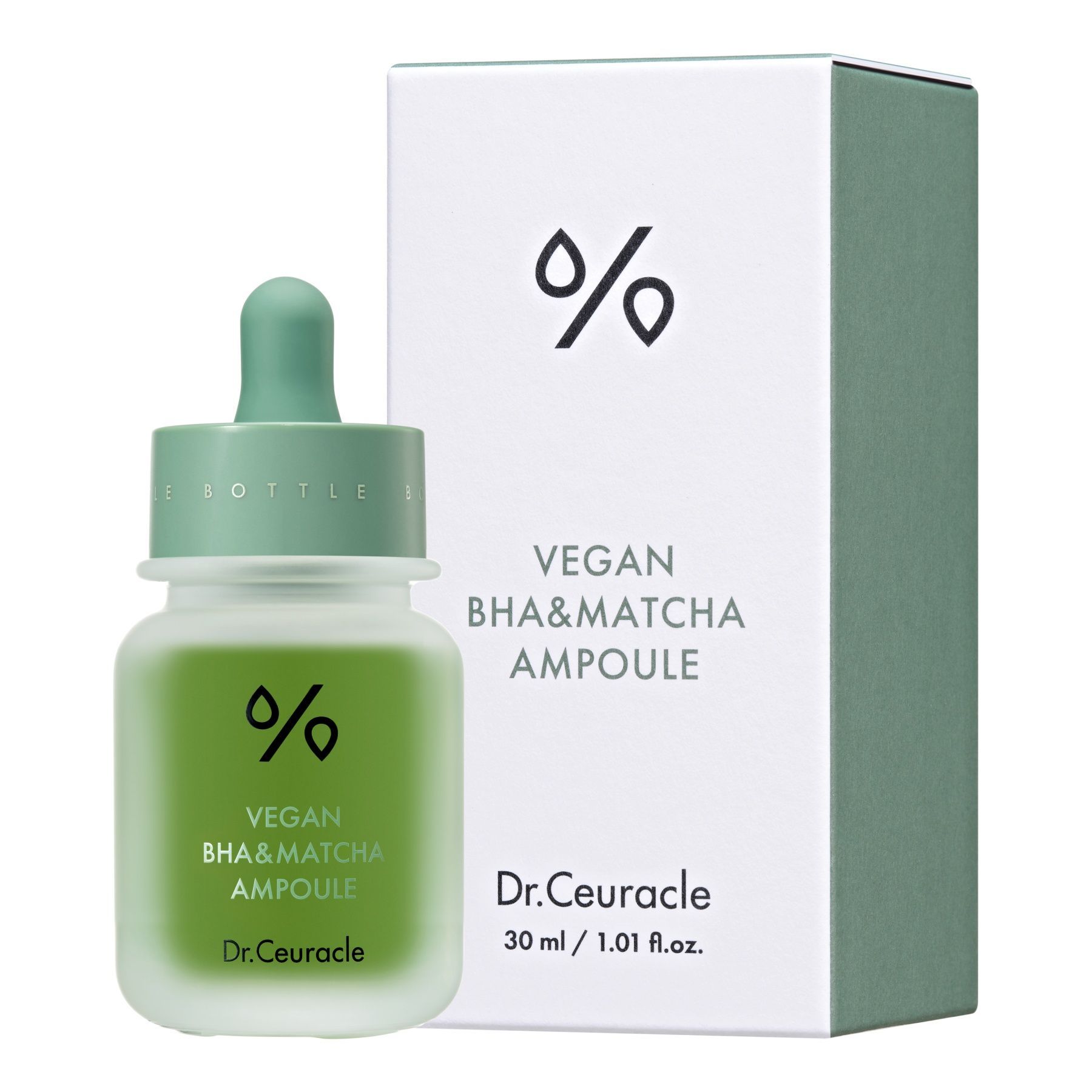 Dr.Ceuracle Ампульна сироватка з BHA кислотою та екстрактом Матчa Vegan BHA&Matcha Ampoule 30ml
