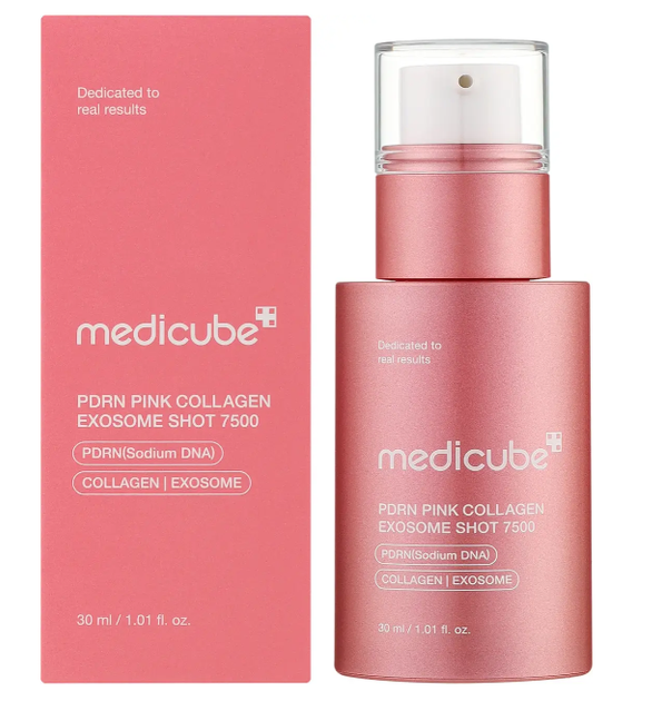 Medicube Регенеруюча сироватка з полінуклеотидами, екзосомами та спікулами PDRN Pink Collagen Exosome Shot 7500 30ml
