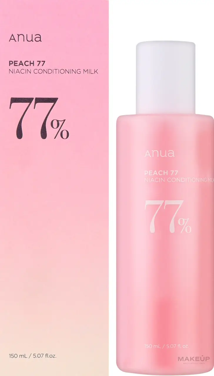 Anua Peach 77 Niacin Conditioning Milk – зволожуюче молочко для обличчя з персиком і ніацинамідом 150 мл