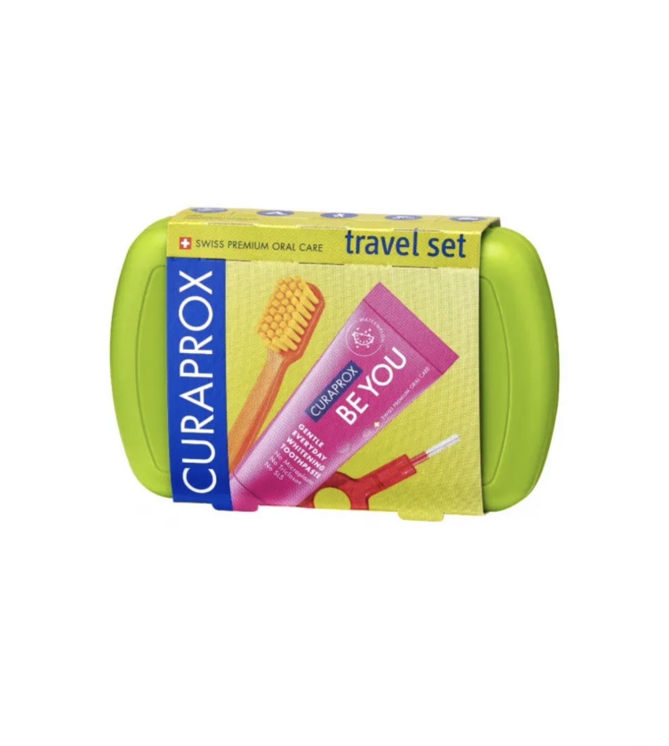 Curaprox набір be you travel set green зелений