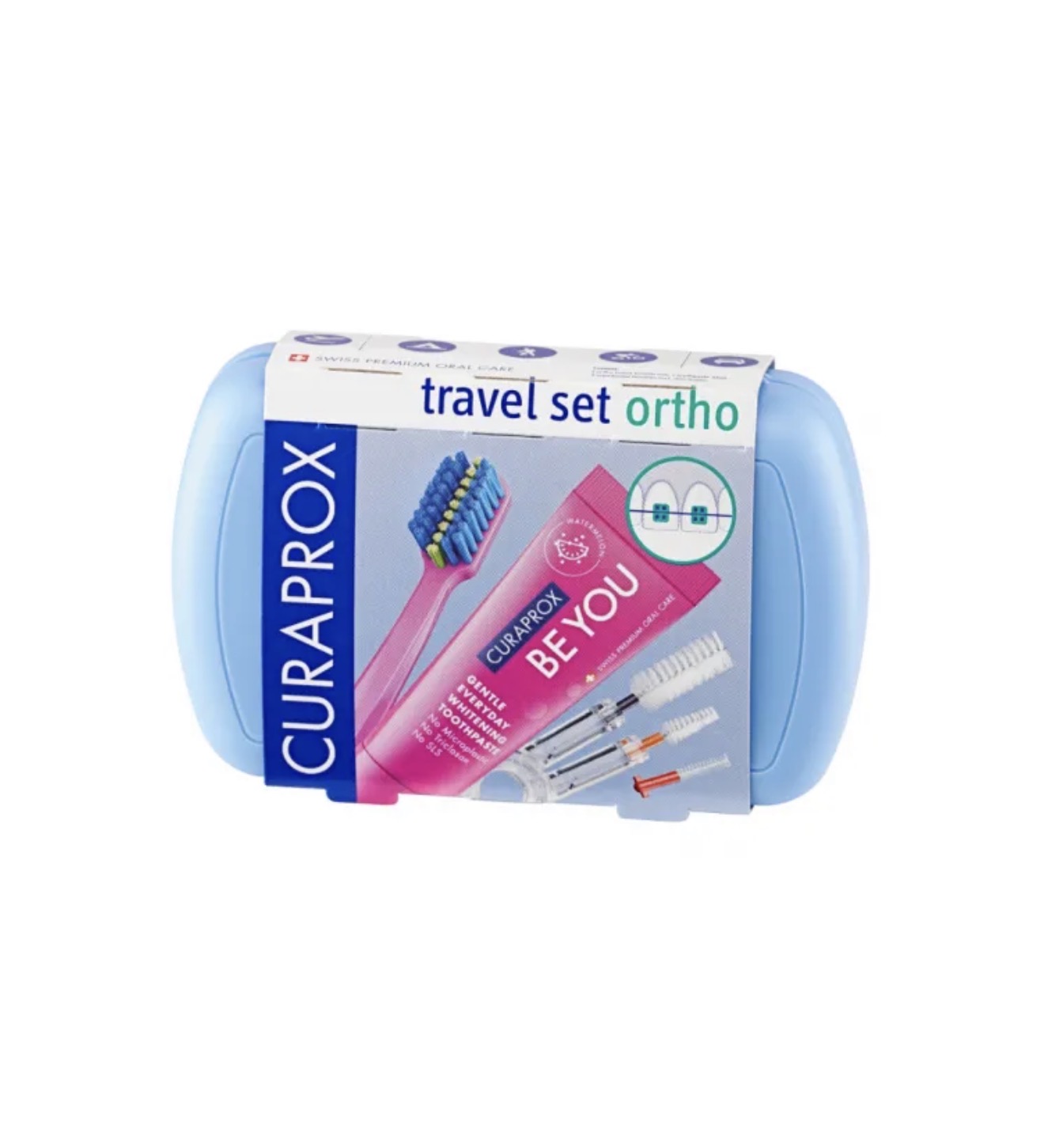 Curaprox набір be you travel set ortho blue блакитний