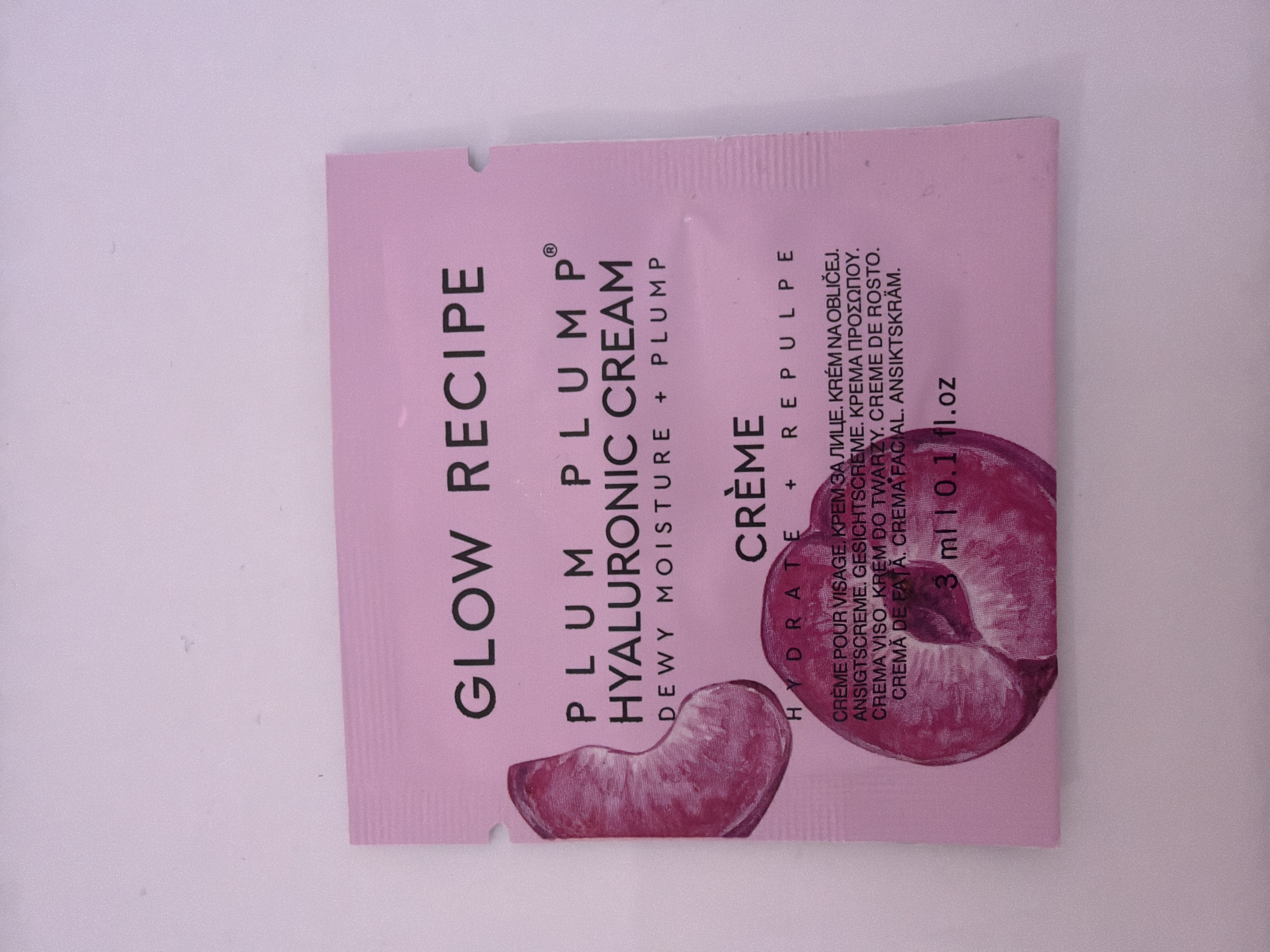 Glow Recipe plum hyaluronic cream Ніжний зволожуючий крем для обличчя 3ml