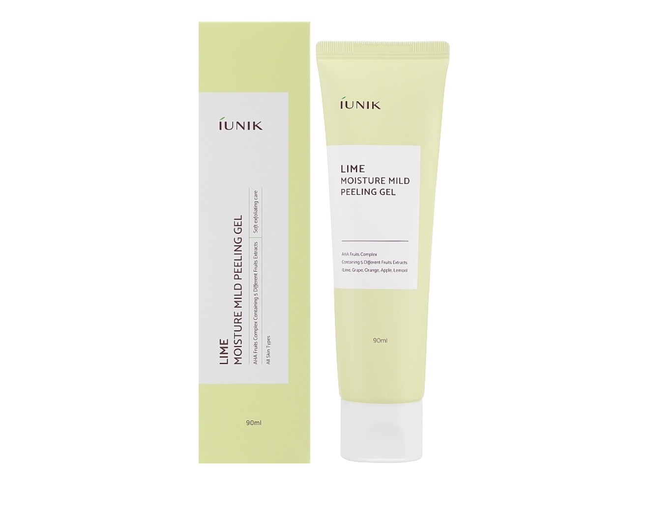 Iunik пілінг гель для обличчя Lime moisture mild peeling gel, 90ml