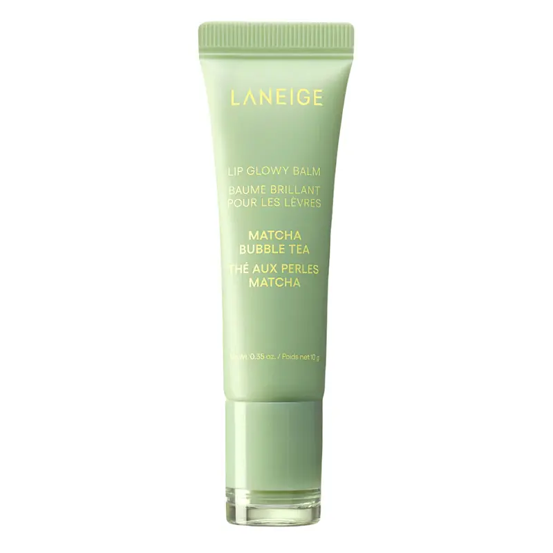 Laneige бальзам для губ сяючий в тубе Lip Glowy Balm Matcha Bubble Teа, 10 г