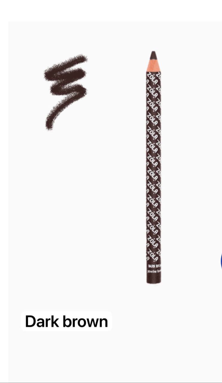 ZOLA Олівець для брів пудровий Powder Brow Pencil Dark Brown