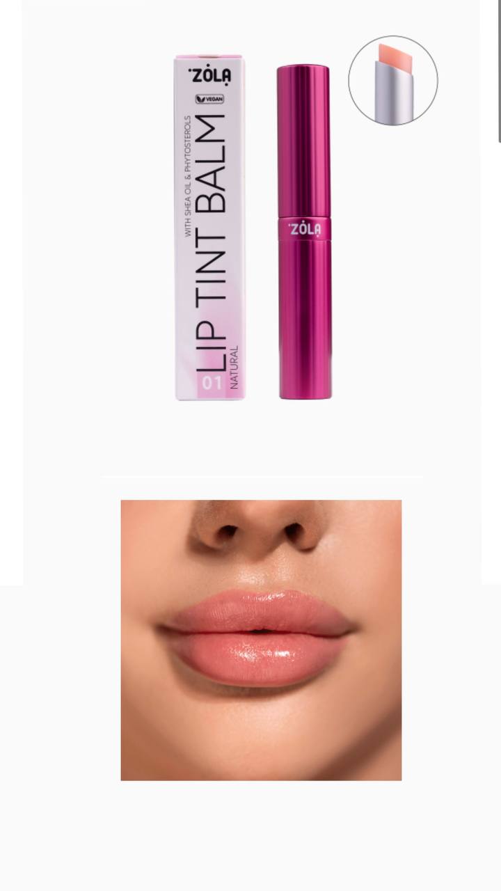 ZOLA Відтінковий бальзам для губ Lip Tint Balm (01 Natural)