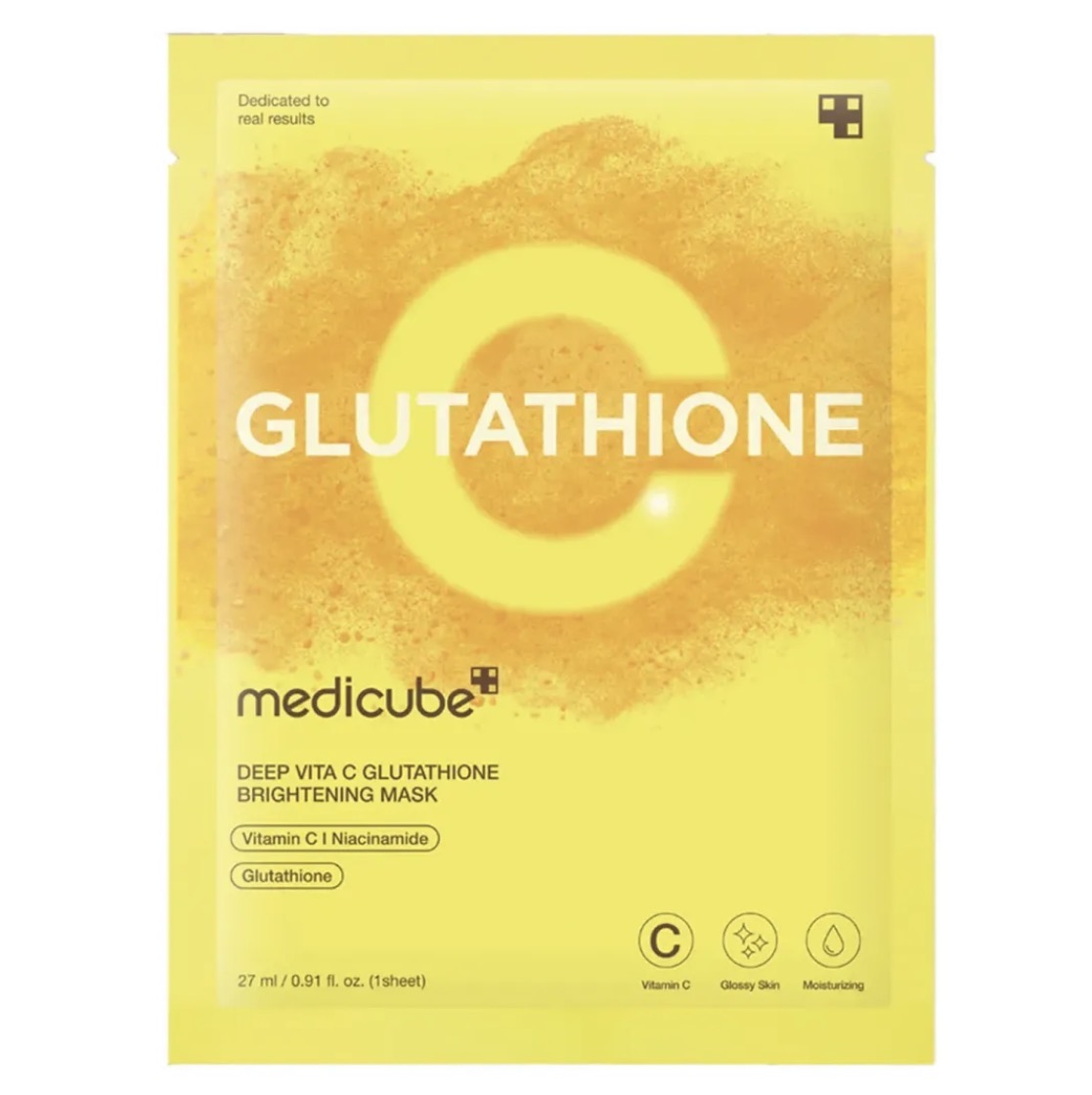 Тканинна маска для освітлення та сяйва з вітаміном С та глутатіоном Medicube Deep Vita C Glutatihione Brightening Mask 27ml