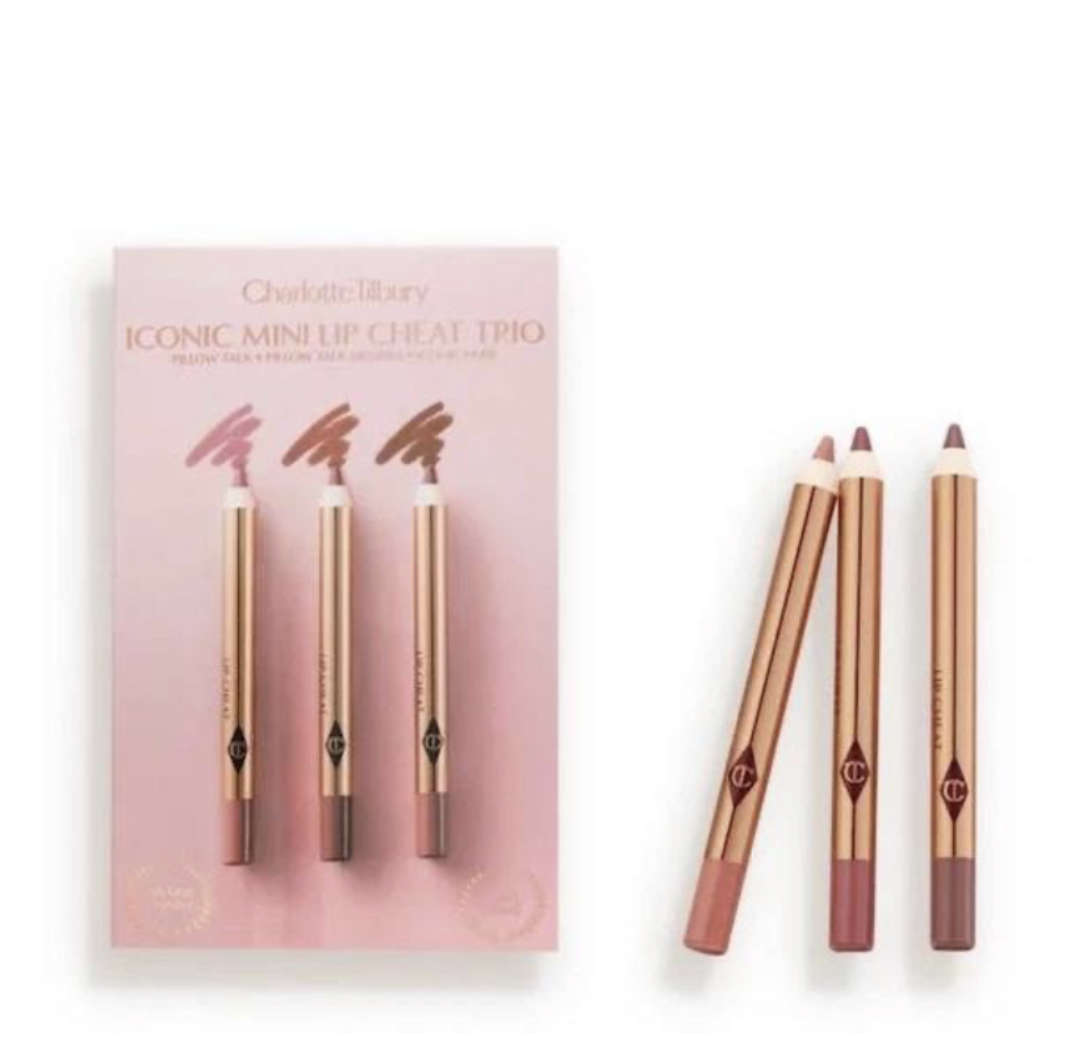 Набір міні-олівців для губ Charlotte Tilbury Iconic Mini Lip Cheat Trio (Pillow Talk, Pillow Talk Medium, Iconic Nude)