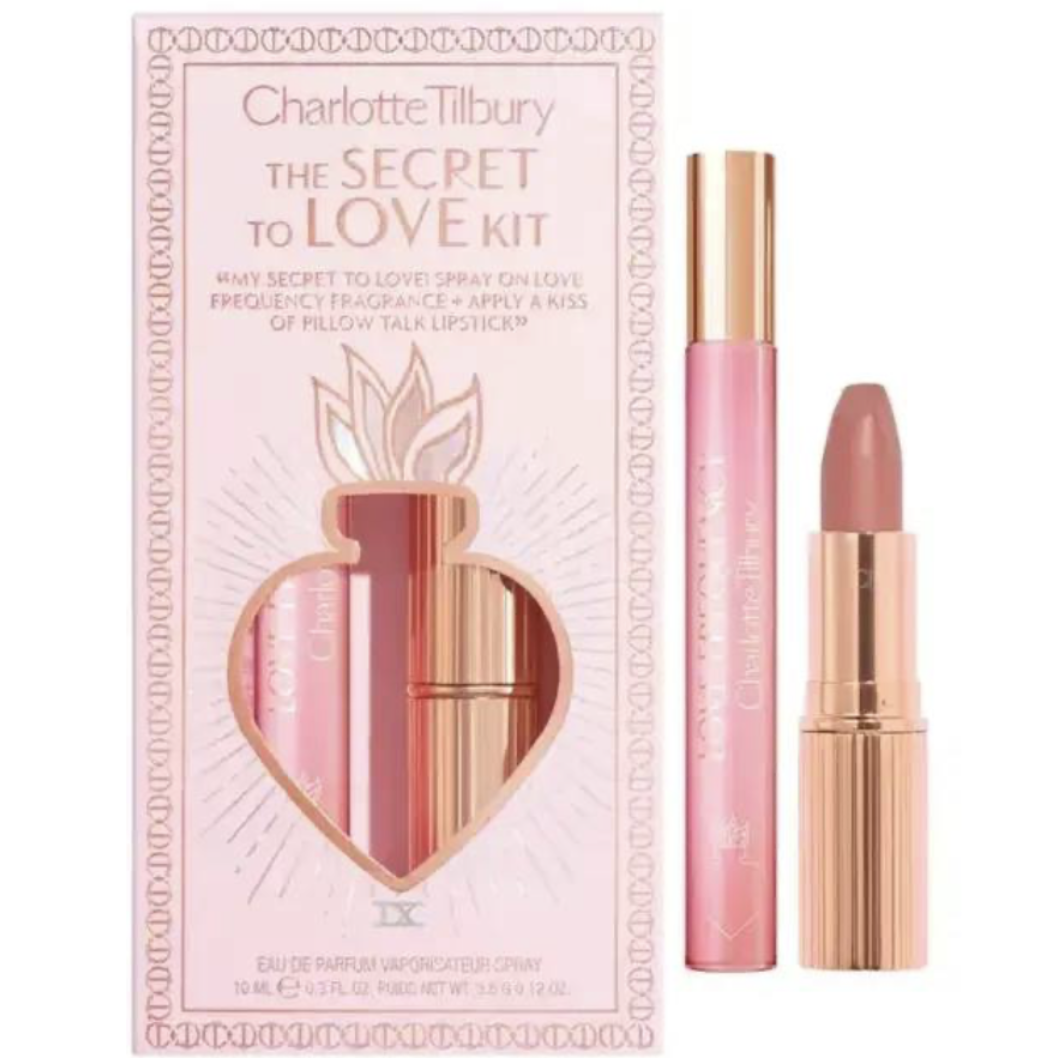 Лімітований набір Charlotte Tilbury The Secret to Love Kit (Парфуми "Love Frequency" та помаду "Matte Revolution Lipstick" у відтінку Pillow Talk Original)
