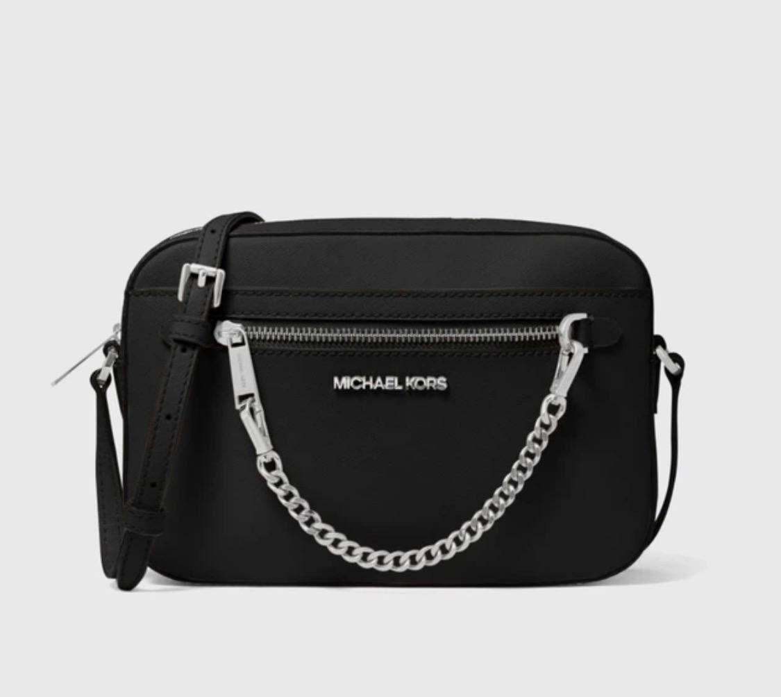 Сумка чорна сафянова шкіра Michael Kors JET SET saffiano leather black