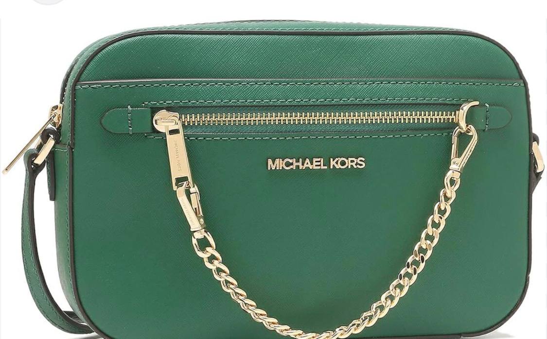 Сумка саф'янова шкіра зелена Michael Kors jet set Palermo GRN Saffiano Leather