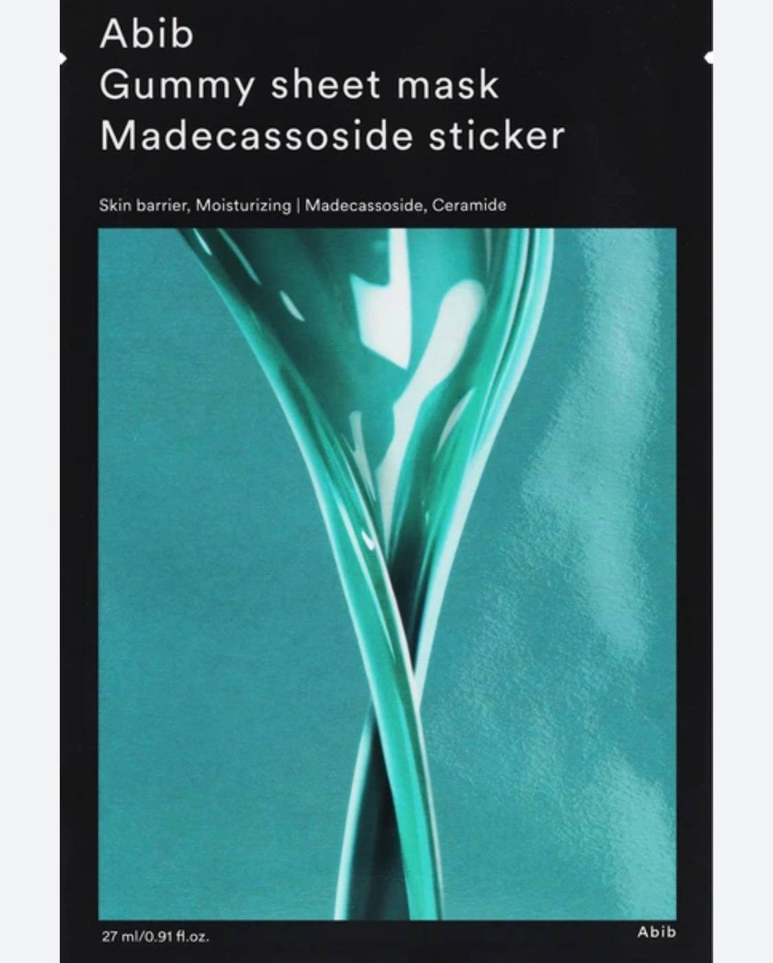 Зволожувальна тканинна маска Abib Gummy Sheet Mask Madecassoside Sticker з мадекасозидом