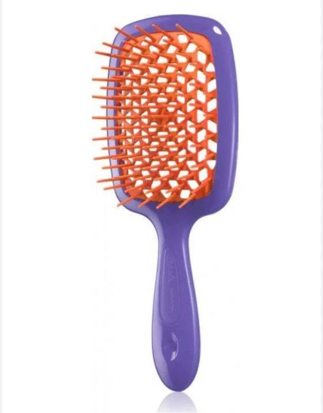 Гребінець для волосся Janeke Superbrush, фіолетовий з оранжевим