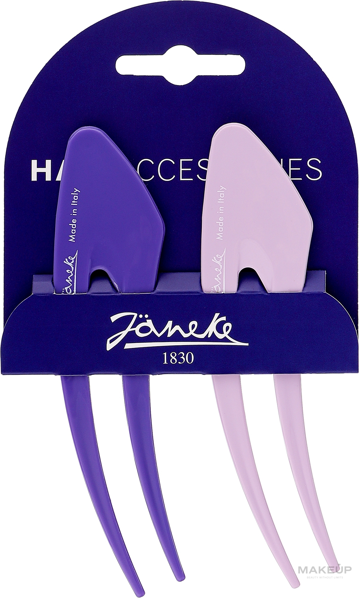 Janeke Hair Clip заколки для волосся фіолетові 2 шт