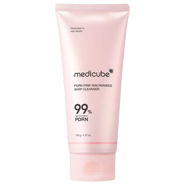 Пінка для вмивання з полінуклеотидами та ніацинамідом PDRN Pink Niacinamide Whip Cleanser Medicube 120ml