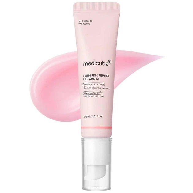 Крем для шкіри навколо очей з полінуклеотидами та пептидами Medicube PDRN Pink Peptide Eye Cream 30ml