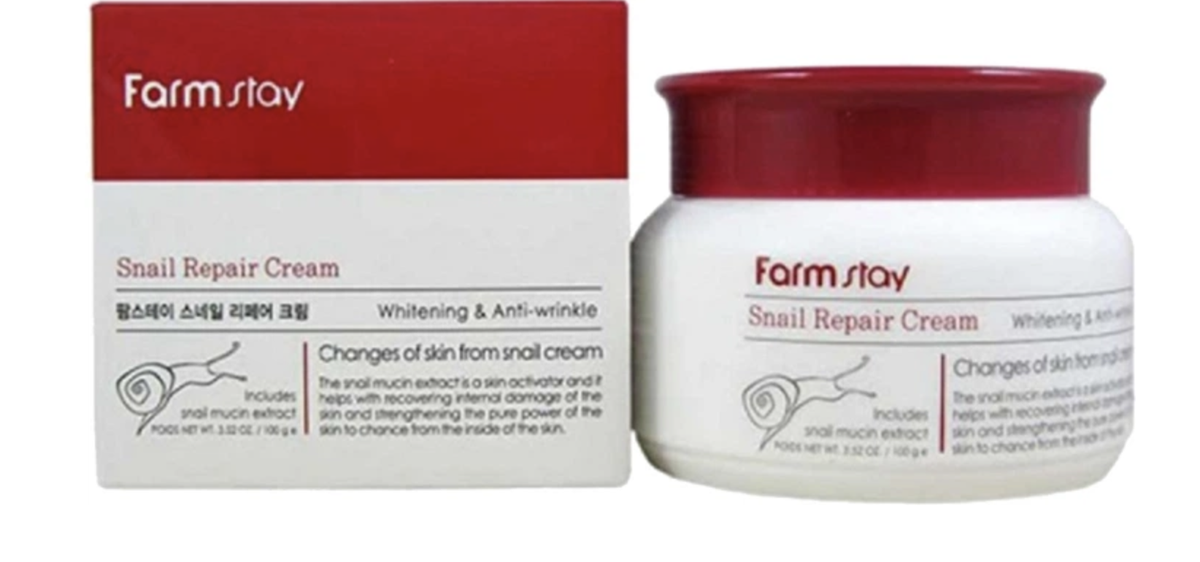 Крем для обличчя Farmstay Snail Repair Cream Відновлювальний з муцином равлика 100 мл
