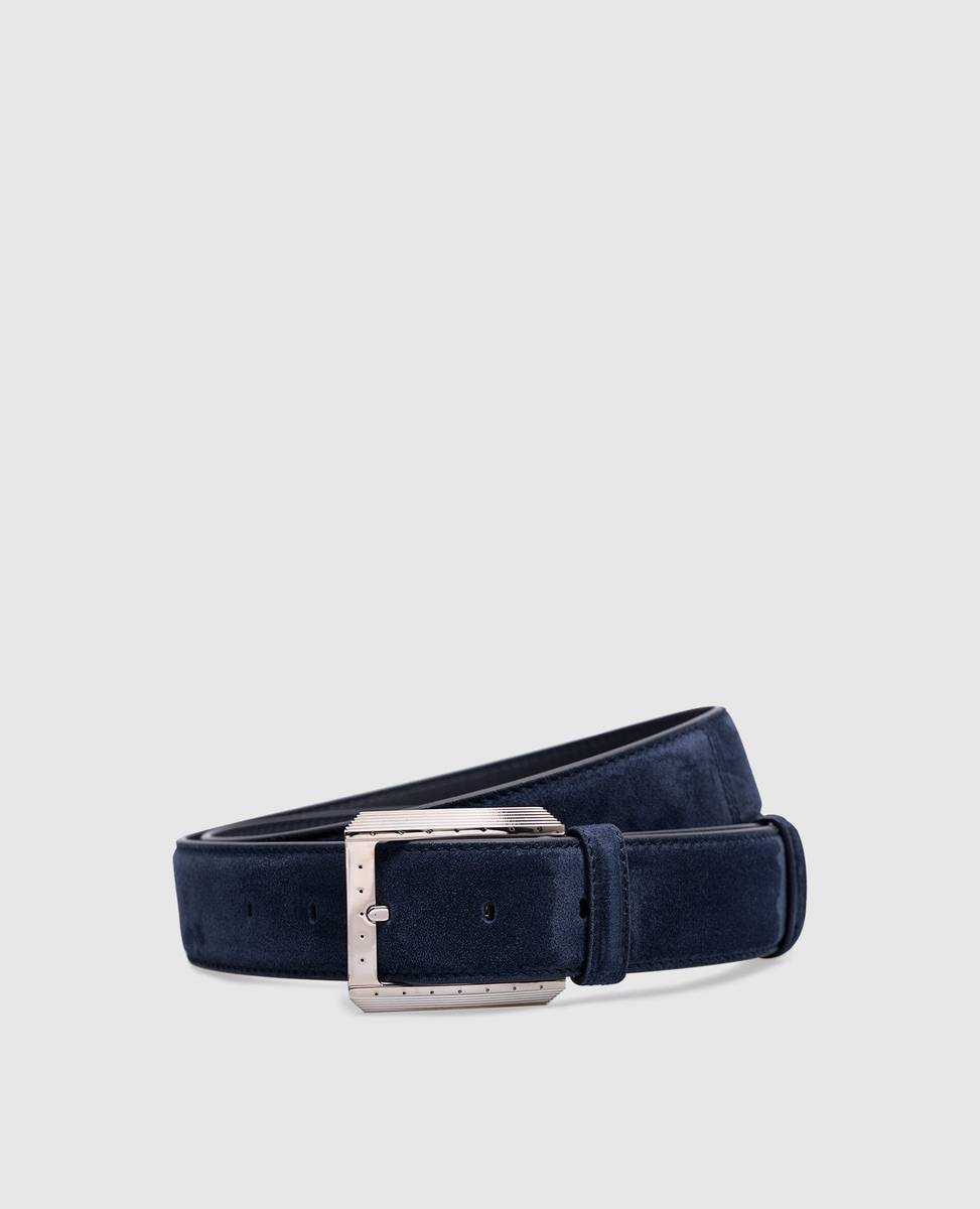 Чоловічий пояс ремінь Massimo dutti синій 95 1003\503\401