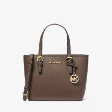 Michael Kors Сумка-Тоут Jet Set Travel XS Carryall Convertible Shoulder Bag MochaТемно-коричнева