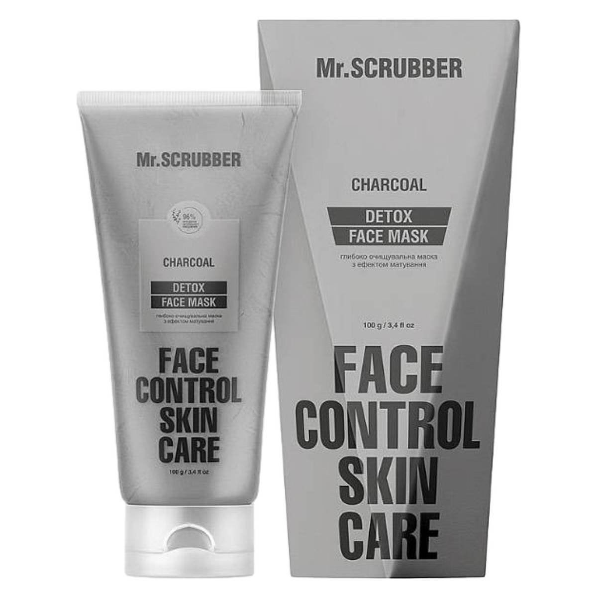 Mr.Scrubber charcoal detox mask маска глибоко очищувальна з ефектом матування 100g
