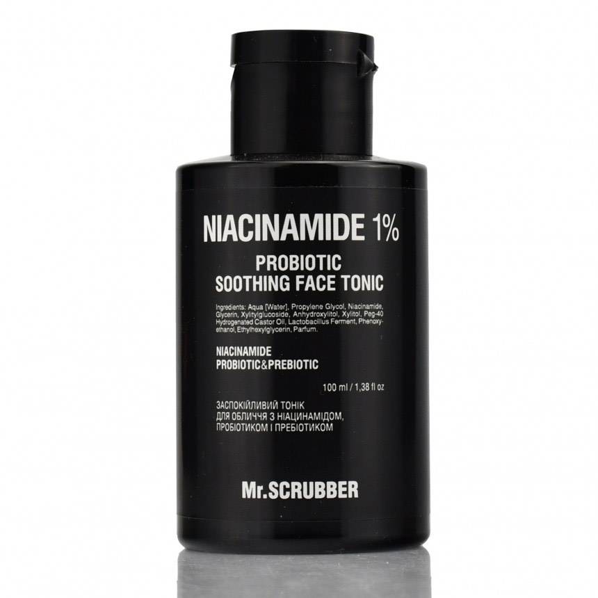 Mr.Srubber niazinamide 1% заспокійливий тонік з пробіотиком та ніацинамідом 100 ml