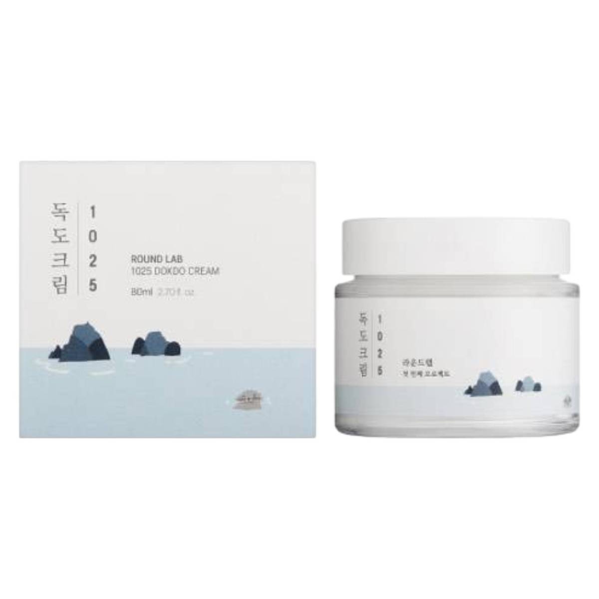 ROUND LAB 1025 Dokdo Light Cream – легкий зволожуючий крем з морською водою 80 мл