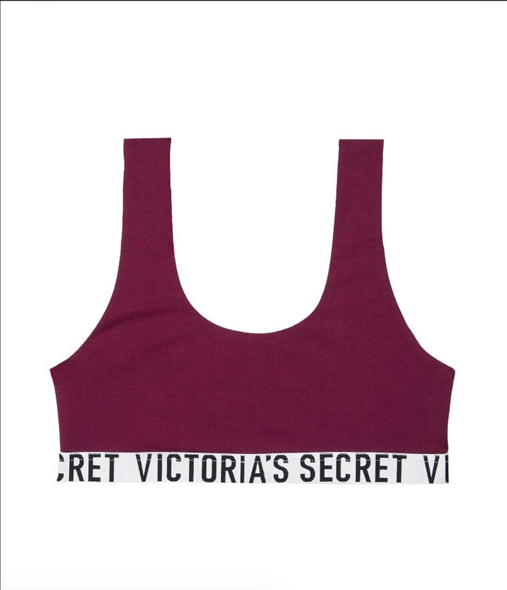 Топ котоновий Victoria's Secret cotton sport bra бордовий Xs