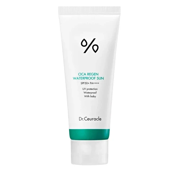 Водостійкий сонцезахисний крем з азіатською центелою Dr.Ceuracle Cica Regen Waterproof Sun SPF50 PA++++ 100 мл