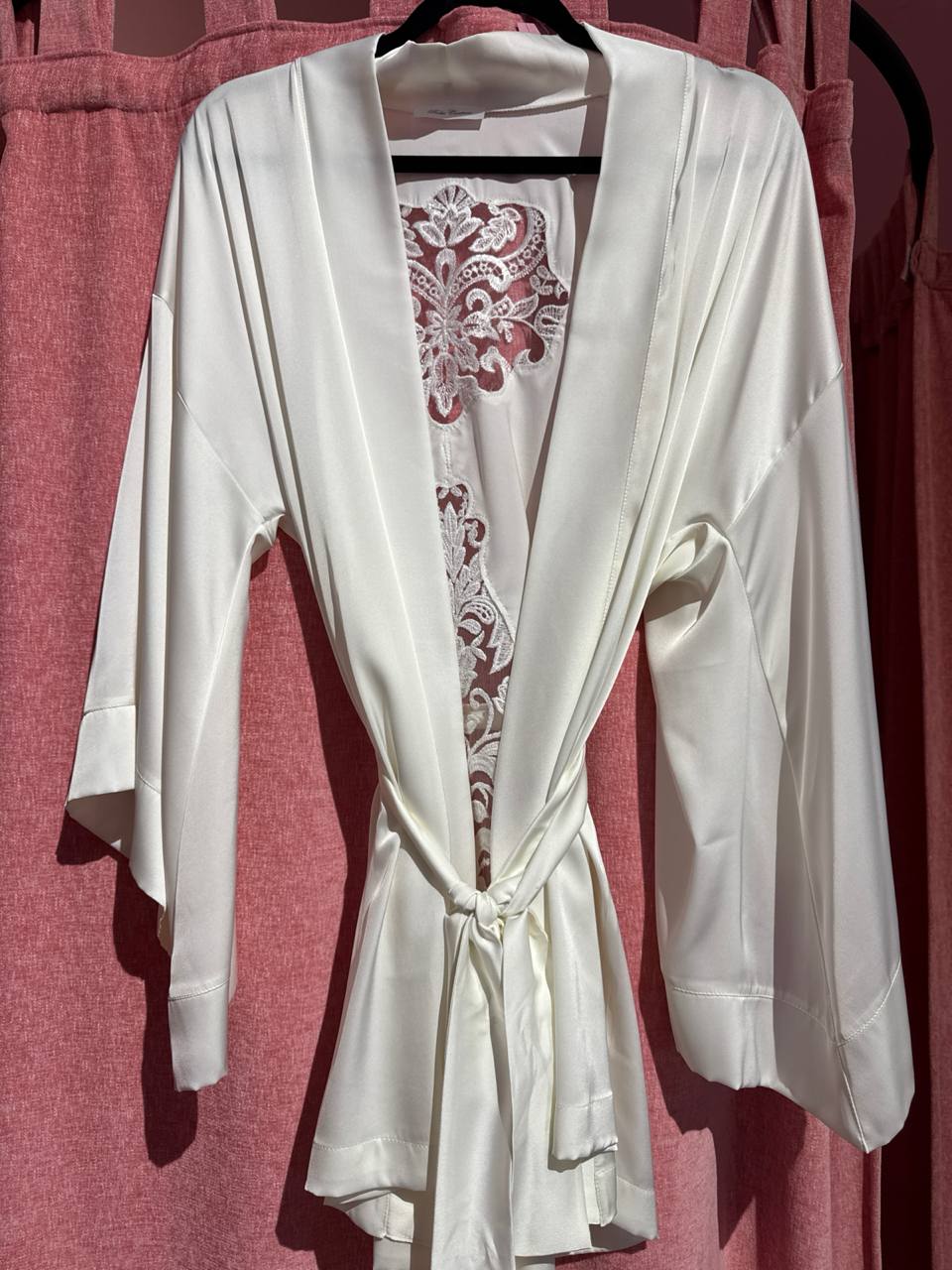 Халат-кімоно з мереживом на спині Robe Couture one size колір - білий