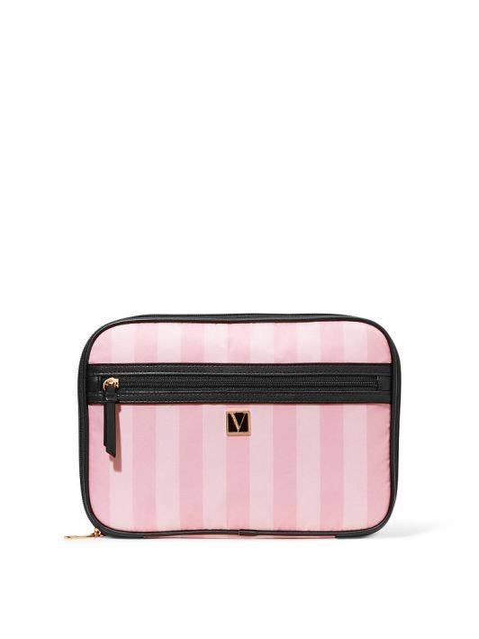 Victoria's Secret Косметичка - Чохол для планшета The tech Sleeve iconic Stripe Рожевий в смужку з V-логотипом