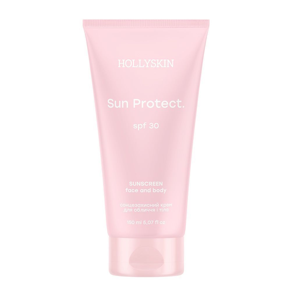 Hollyskin Сонцезахисний крем Sun protect SPF 30 Sunscreen face and body 150 ml