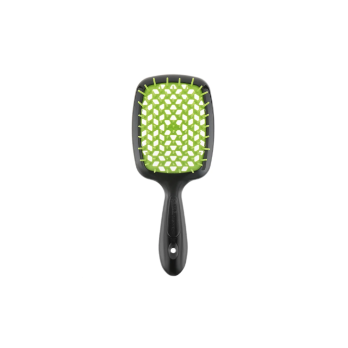 Janeke Superbrush - Гребінець для волосся чорний з зеленим