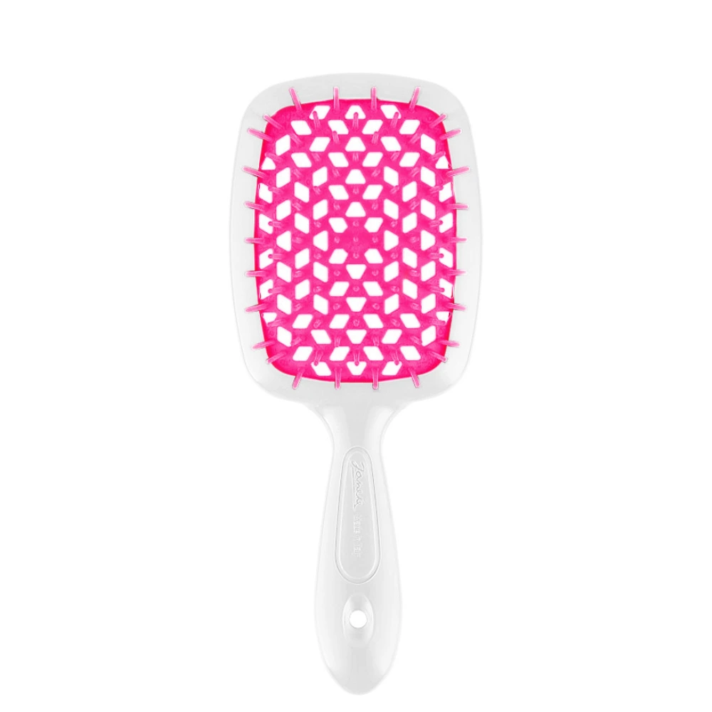 Janeke Superbrush - Гребінець для волосся біла з фуксією