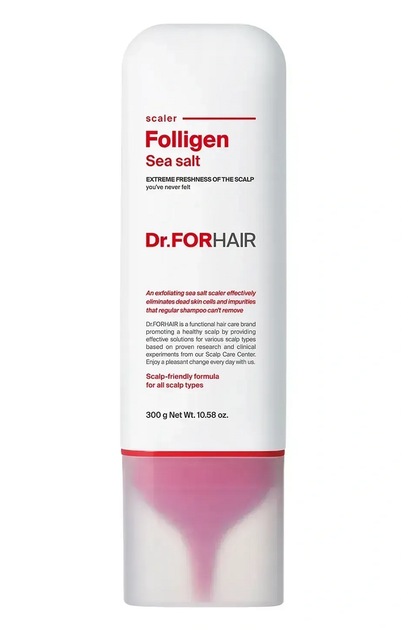 Пілінг для шкіри голови з частинками солі з мертвого моря Dr FORHAIR Sea Salt Scaler 300ml
