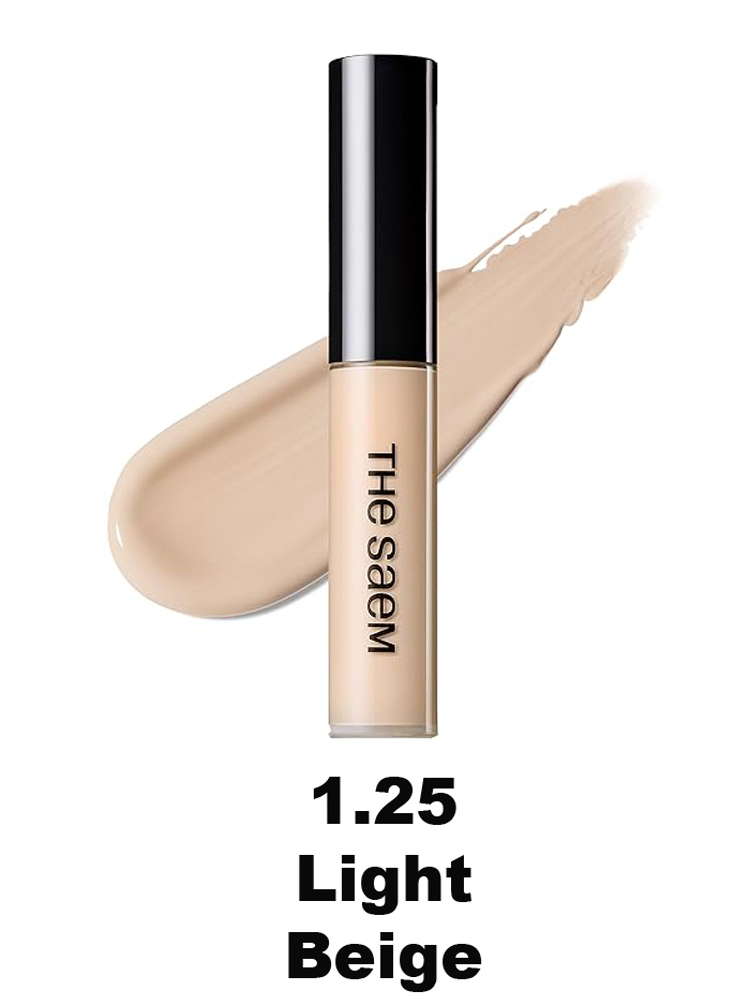 The Saem Консилер Для Маскування Недоліків Cover Perfection Tip Concealer 6,5g (1.25 Light Beige)