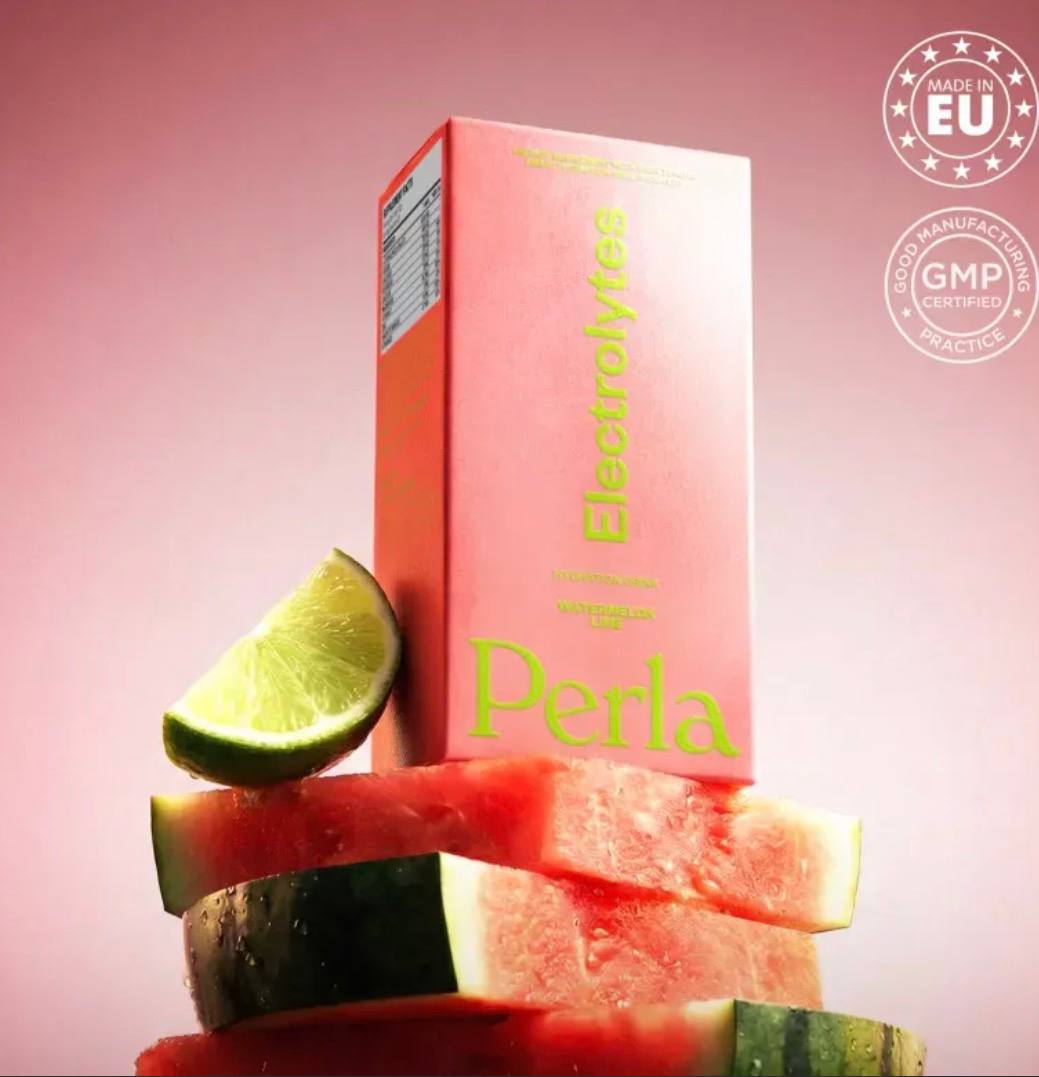 Дієтична добавка Perla Electrolytees Hydration Drink – Watermelon & Lime, 20 × 10g Sticks