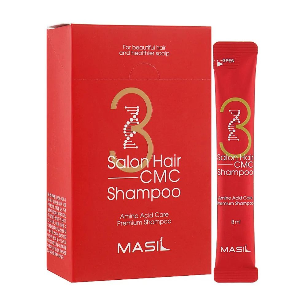 ЗМІЦНЮЮЧИЙ ШАМПУНЬ ДЛЯ ВОЛОССЯ З АМІНОКИСЛОТАМИ ALL MASIL 5 SALON HAIR CMC SHAMPOO 8 МЛ