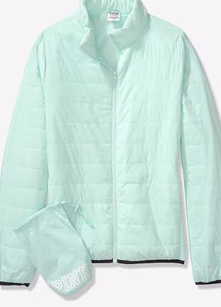 Курточка пакувальна мятного кольору Pink Packable Puffer розмір Xs