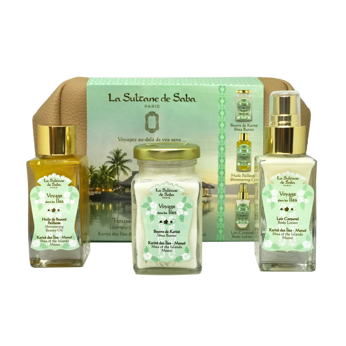 Набір подарунковий для тіла La Sultane de Saba - LLES Journey to the Islands (масло 100ml + молочко 50ml + олійка 50ml)