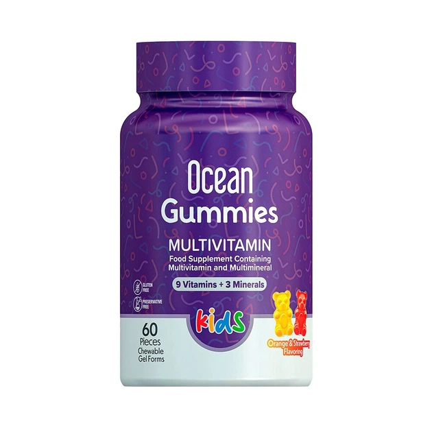 Комплекс мультивітамінів та мультимінералів для дітей Orzax Ocean Gummies MultiVitamin, 60 жувальних капсул