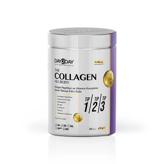 Комплекс колагену, вітамінів та мінералів проти болю у суглобах Day2Day The Collagen All Body, 30 порцій